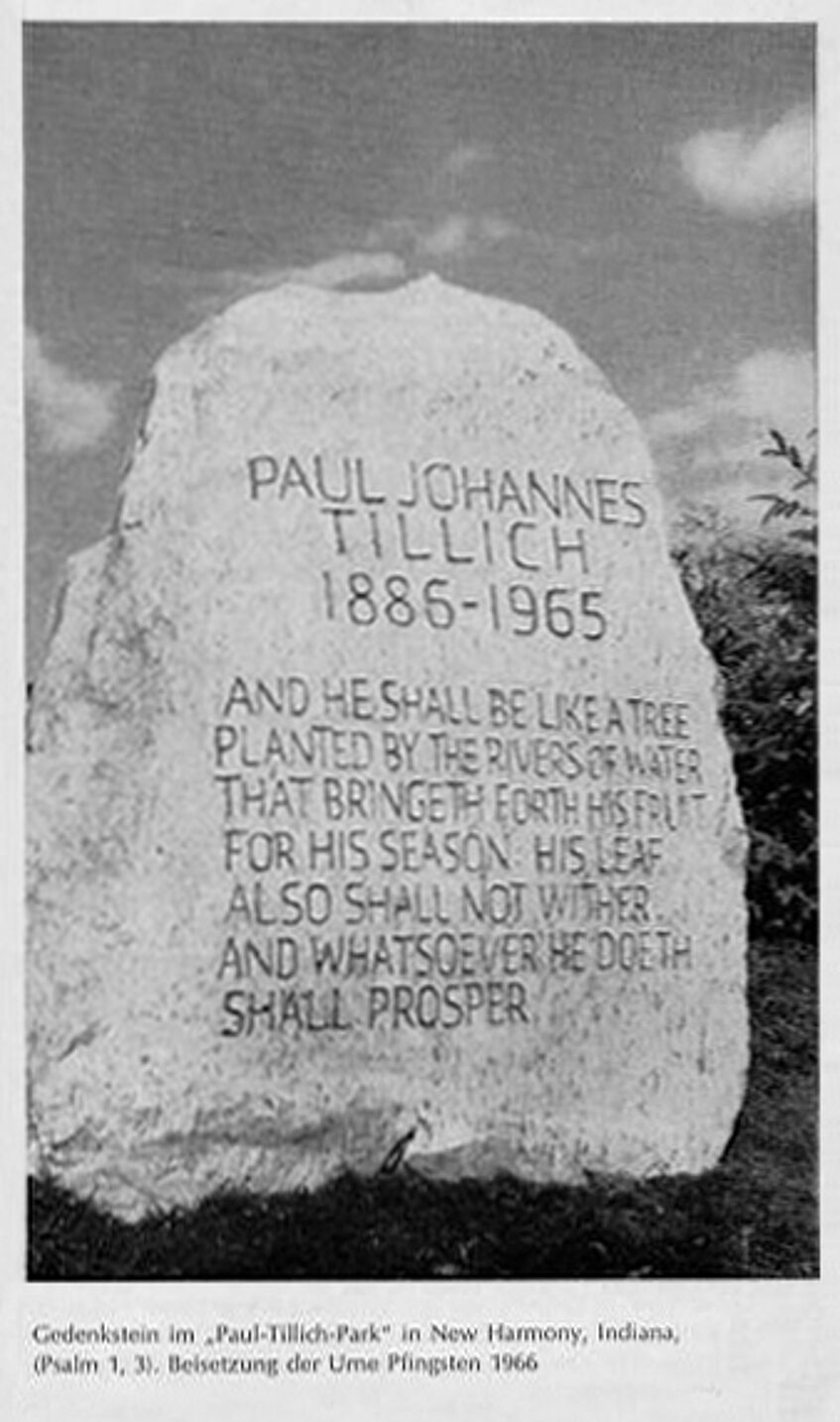 Gedenkstein in New Harmony 